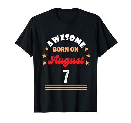 Comprar Agosto 7 Cumpleaños Impresionante nacido el 7 agosto Vintage Camiseta Catálogo Rebajas 2024 | regaloscumple.com
