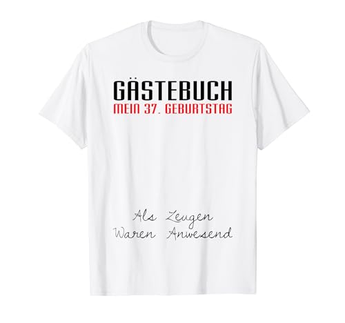 Comprar Gästebuch Mein 37. Geburtstag Libro BlackFriday visitas Firma Camiseta Ofertas 2024 | regaloscumple.com