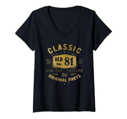 Consigue ahora Mujer Ideas para regalar Regalo 81 años Cumpleaños Hombre Mujer - Vintage 1941 Camiseta Cuello V Top Precio 2024 | regaloscumple.com