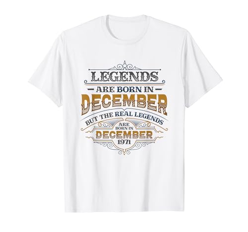 Comprar Las leyendas nacen en diciembre Cumpleaños 1971 Cumpleaños mujer Camiseta Ofertas 2025 | regaloscumple.com
