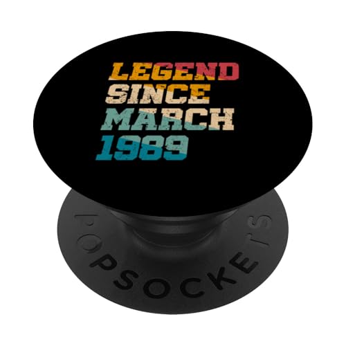 Consigue ahora Leyenda Promoción 36 años desde marzo 1989 Divertido cumpleaños número 36 PopSockets PopGrip Adhesivo Top Precio 2025 | regaloscumple.com