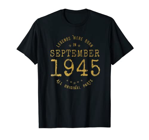 Comprar Legends Were Born In September Regalos 1945 Cumpleaños Camiseta Ofertas 2025 | regaloscumple.com