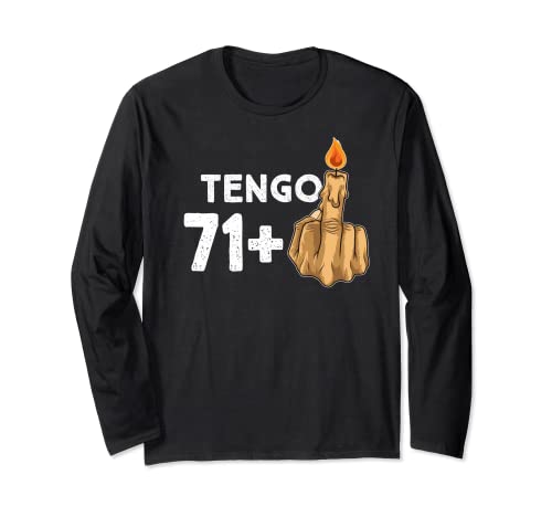 Consigue ahora 71+1 Dedo Medio Vela De Cumpleaños Para El 72º Cumpleaños Manga Larga Top Navidad Precio 2025 | regaloscumple.com