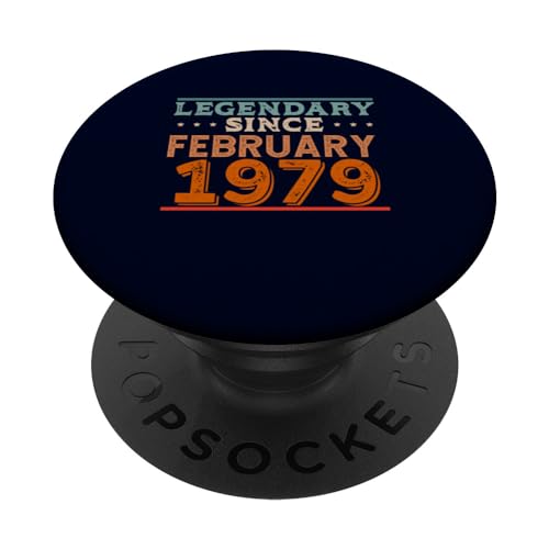 Comprar Legendario desde febrero 1979 Retro Vintage 70s Navidad 80s Cumpleaños PopSockets PopGrip Intercambiable Top Precio 2024 | regaloscumple.com