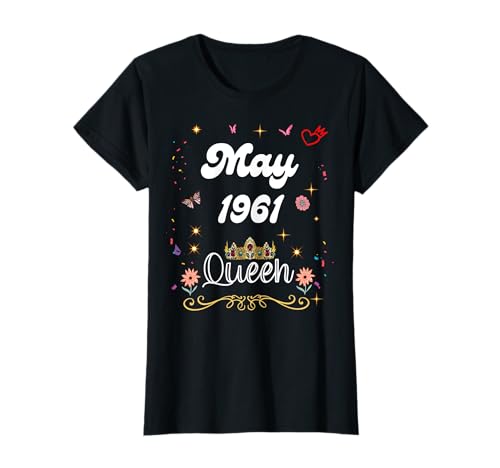 Consigue ahora Mayo 1961 Reina Catálogo Desde Mayo 1961 Cumpleaños Niña Mujer Camiseta Rebajas 2024 | regaloscumple.com