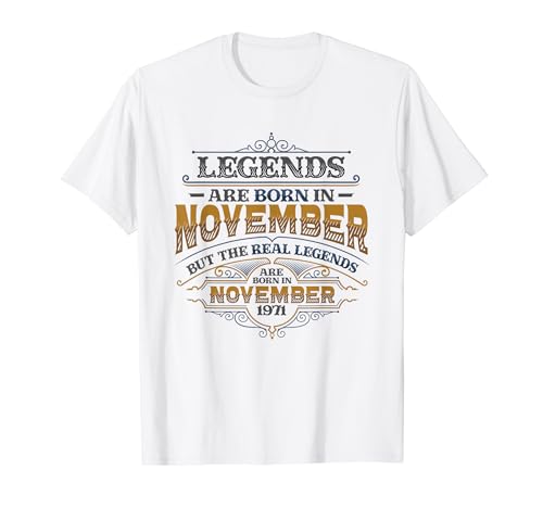 Consigue ahora Las leyendas nacen en noviembre 1971 Cumpleaños mujer Camiseta Navidad Ofertas 2024 | regaloscumple.com