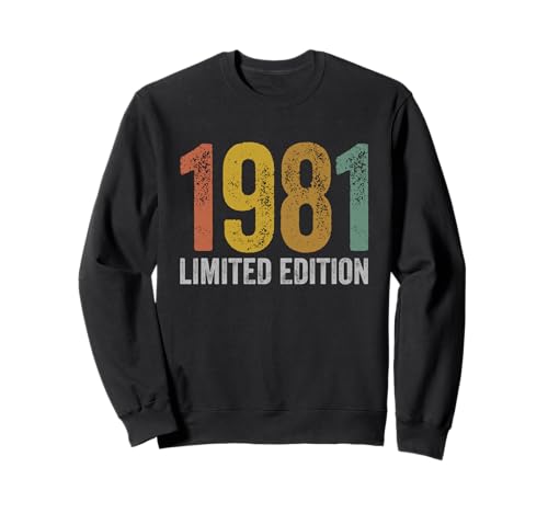Consigue ahora Cumpleaños 1981 Sudadera Promoción Rebajas 2025 | regaloscumple.com