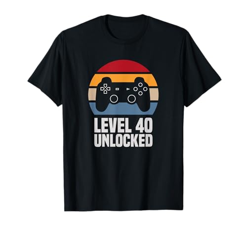 Consigue BlackFriday ahora Level 40 Unlocked 40º Cumpleaños 40 Años Videojuego Camiseta Ofertas 2024 | regaloscumple.com