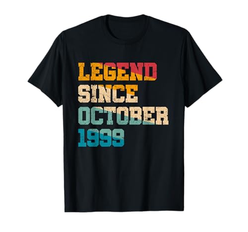 Consigue ahora Leyenda regalos 25 años Regalos desde octubre 1999 25 cumpleaños Camiseta Top Precio 2024 | regaloscumple.com