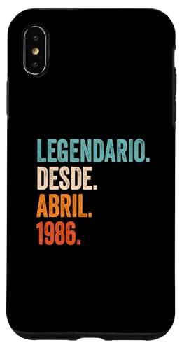Comprar Carcasa para iPhone XS Max Legendario Desde Abril 1986 años 38 aniversario cumpleaños Catálogo Top Precio 2024 | regaloscumple.com