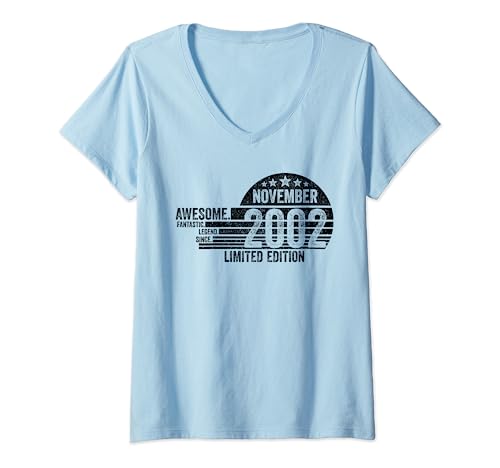 Comprar Regalo De Regalos Cumpleaños Impresionante Desde Noviembre 2002 Camiseta Cuello V Top Precio 2024 | regaloscumple.com
