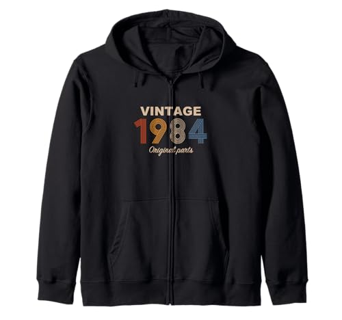 Comprar Retro 41 Años Nacido en 1984 Original Parts Promoción 41 Cumpleaños Sudadera con Capucha Ofertas 2025 | regaloscumple.com