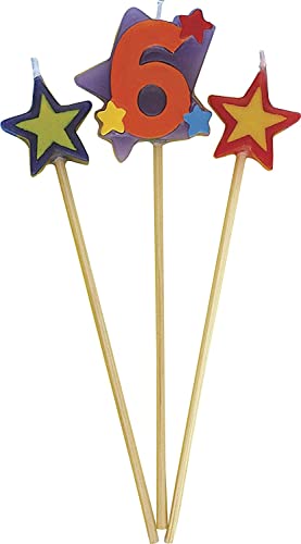 Comprar Unique Party- Conjunto 3 velas cumpleaños con forma Promoción estrella número 6 Multicolor 18 centimeters (34046) Ofertas 2024 | regaloscumple.com