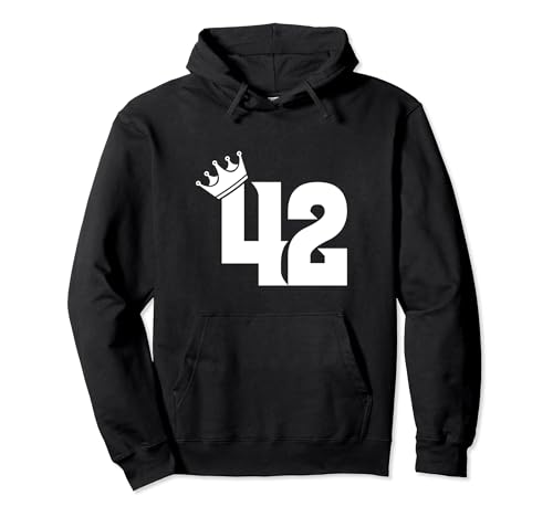 Consigue ahora 42 cumpleaños mujeres hombres vintage número 42 con corona Cumpleaños Sudadera con Capucha Rebajas 2025 | regaloscumple.com