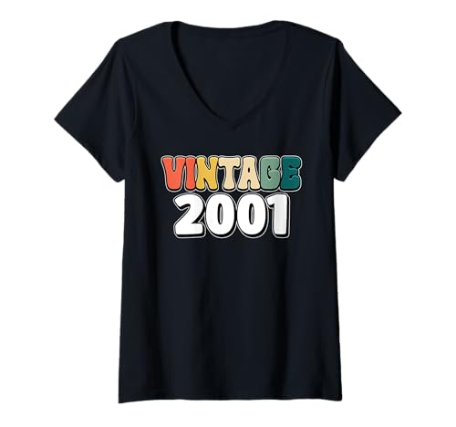 Consigue Catálogo ahora Mujer Cumpleaños 2001 Camiseta Cuello V Top Precio 2025 | regaloscumple.com