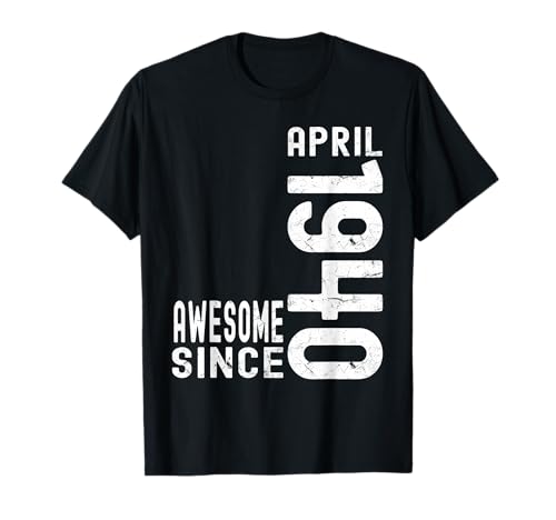Comprar Impresionante desde abril 1940 nacido en abril 1940 Navidad cumpleaños Camiseta Top Precio 2025 | regaloscumple.com