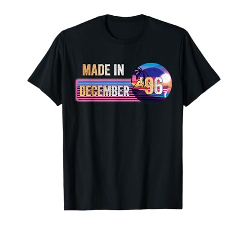 Consigue ahora Hecho en diciembre 1996 Impresionante desde 1996 cumpleaños Ideas para regalar vintage Camiseta Top Precio 2024 | regaloscumple.com