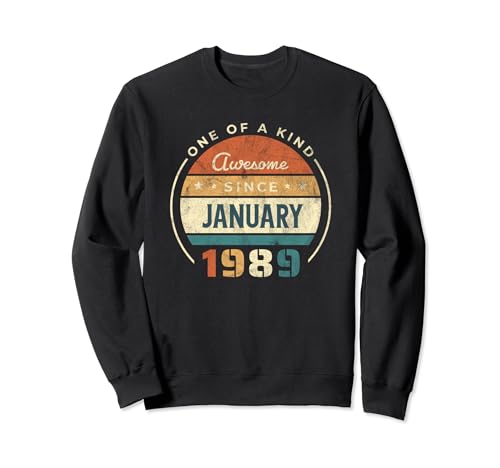 Comprar 35 cumpleaños regalos hombre mujer 35 años Enero 1989 Sudadera Top BlackFriday Precio 2024 | regaloscumple.com