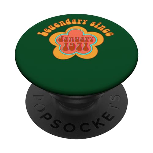Comprar Nacido en enero 1971 Cumpleaños Legendario desde 1971 Cumpleaños PopSockets PopGrip Intercambiable Top Precio 2025 | regaloscumple.com