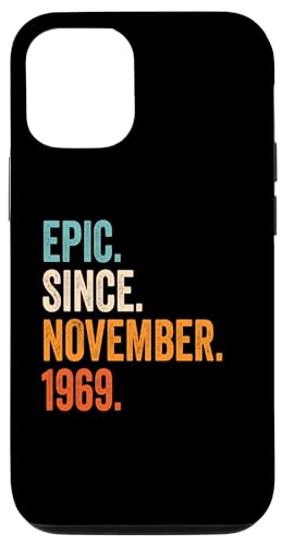 Comprar Carcasa para iPhone Navidad 12/12 Pro Epic Since November 1969 años 55 aniversario cumpleaños Top Precio 2024 | regaloscumple.com