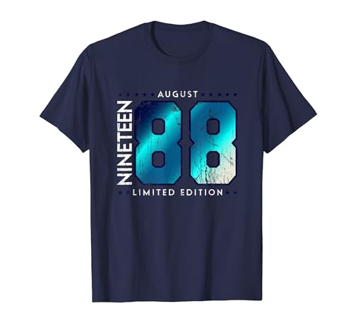 Consigue ahora Regalos 1988 agosto mes nacimiento año cumpleaños Camiseta Top Precio 2024 | regaloscumple.com