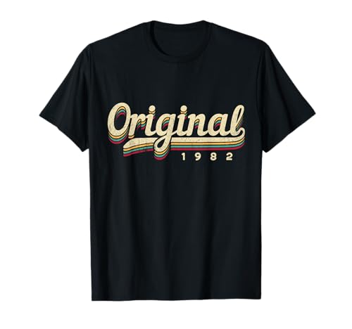 Consigue ahora 43 Years Old Gifts Promoción Vintage 1982 Funny 43th Birthday Retro Camiseta Top Precio 2025 | regaloscumple.com
