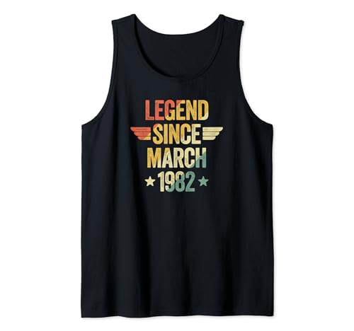 Comprar Legend Since March 1982 Camiseta sin Mangas Ideas para regalar Rebajas 2024 | regaloscumple.com