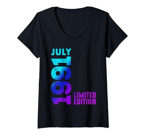 Comprar Mujer Julio 1991 Cumpleaños Año 1991 Retro 1991 Vintage Edición Limitada Camiseta Cuello V Ofertas 2024 | regaloscumple.com