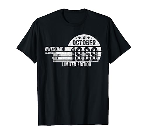 Comprar Cumpleaños Edición Limitada Impresionante Cumpleaños Desde Octubre 1969 Camiseta Top Precio 2024 | regaloscumple.com