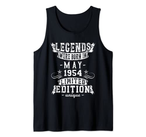 Comprar Cumpleaños Mayo 1954 Edición Limitada Regalo Legend May Camiseta Promoción sin Mangas Rebajas 2024 | regaloscumple.com