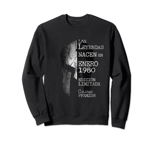 Comprar 43 años Cumpleaños Las Leyendas nacen en Enero Promoción 1980 Sudadera Top Precio 2024 | regaloscumple.com