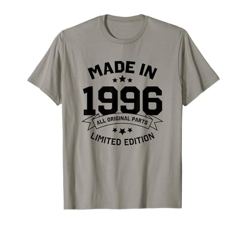 Consigue ahora Fabricado en 1996 Catálogo edición limitada todas las piezas originales Camiseta Ofertas 2024 | regaloscumple.com