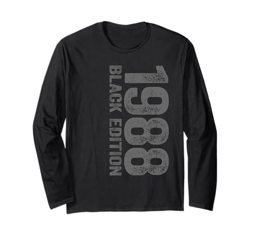 Consigue ahora 37th Birthday Gifts 37 Year Old Vintage 1988 Black Edition Manga Larga Ideas para regalar Rebajas 2025 | regaloscumple.com