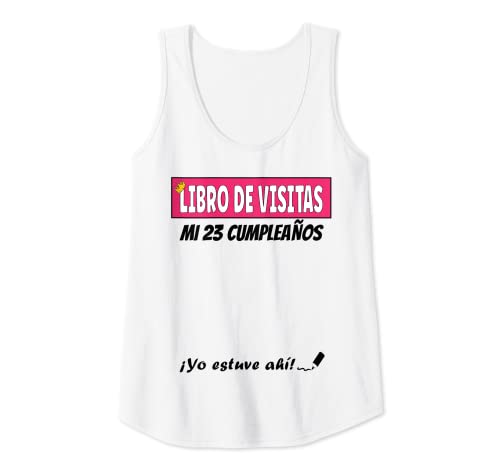 Comprar Mujer Libro De Visitas - 23 Años Cumpleaños Divertido Regalo Mujer Navidad Camiseta sin Mangas Top Precio 2024 | regaloscumple.com