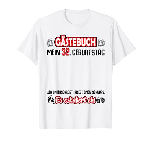 Oferta 32 libro firmar 32 Camiseta