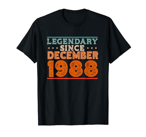 Comprar Legendario desde diciembre 1988 retro vintage fiesta cumpleaños Camiseta Top Catálogo Precio 2024 | regaloscumple.com