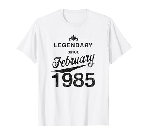 Comprar 40 cumpleaños Nacido en Febrero Cumpleaños 1985 Vintage 40 años Camiseta Ofertas 2024 | regaloscumple.com