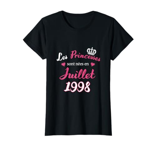 Comprar Ideas para regalar Mujer Las princesas nacieron en julio 1998 Cumpleaños Fiesta Camiseta Top Precio 2024 | regaloscumple.com
