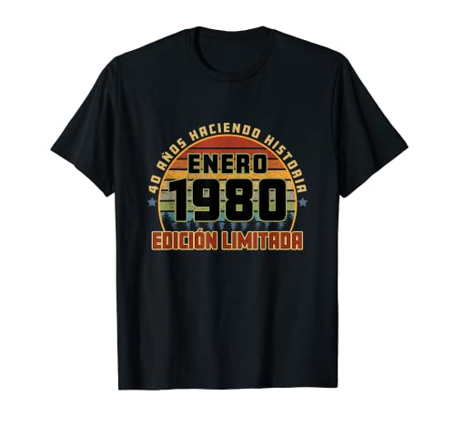 Consigue ahora Camiseta Cumpleaños Enero 1980 40 Cumpleaños Años Haciendo Historia Camiseta Top Precio 2024 | regaloscumple.com