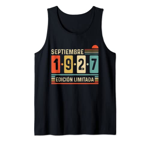 Consigue ahora 95 Años Regalos Nacido En Septiembre 1927 Vintage 95 Cumpleaños Camiseta sin Mangas Top Precio 2024 | regaloscumple.com