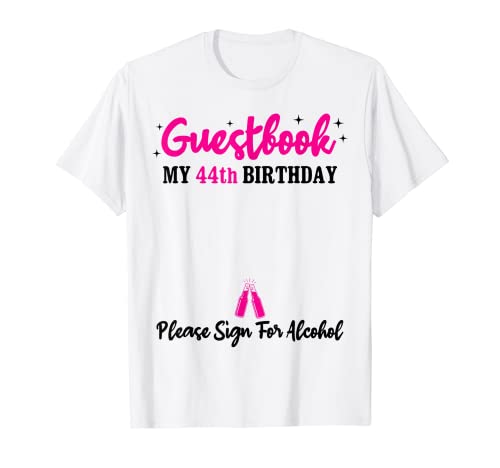 Consigue ahora Libro Visitas 44 Cumpleaños Hombre Mujer 44 Años 44 Cumpleaños BlackFriday Camiseta Rebajas 2024 | regaloscumple.com