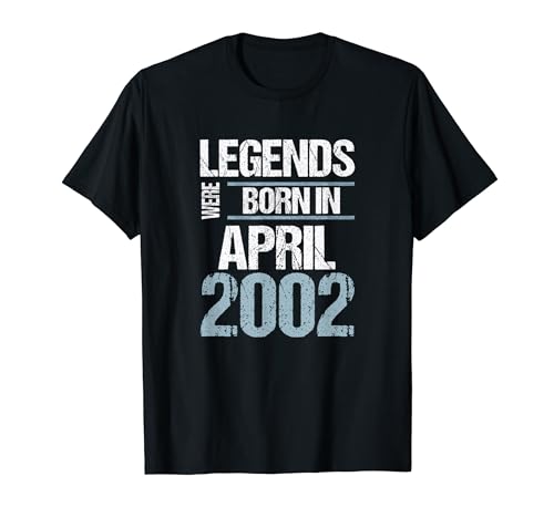 Consigue ahora Las leyendas nacieron en Cumpleaños abril 2002 Cumpleaños Camiseta Top Precio 2025 | regaloscumple.com
