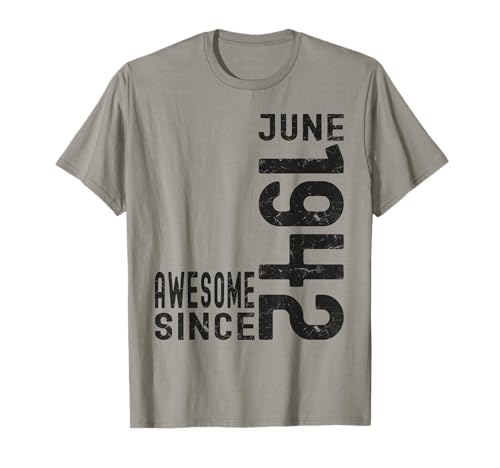 Comprar Impresionante desde junio 1942 nacido en 1942 cumpleaños Cumpleaños junio Camiseta Ofertas 2025 | regaloscumple.com