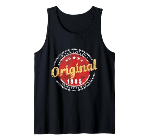 Consigue ahora Año nacimiento 1985 Original 1985 Cumpleaños Hombres Cumpleaños Frfrauen Camiseta sin Mangas Ofertas 2025 | regaloscumple.com