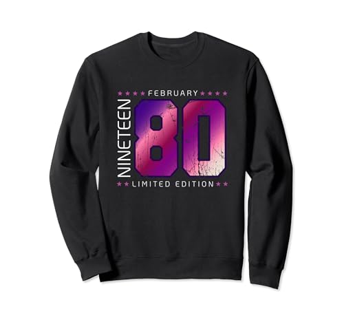 Comprar 1980 febrero mes nacimiento Catálogo año cumpleaños Sudadera Top Precio 2024 | regaloscumple.com