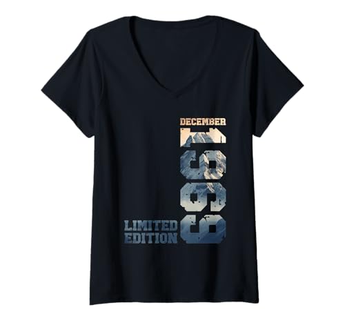 Comprar Mujer 55.º cumpleaños Hombre Original Diciembre 1969 55 años Camiseta Cuello V Regalos Top Precio 2025 | regaloscumple.com