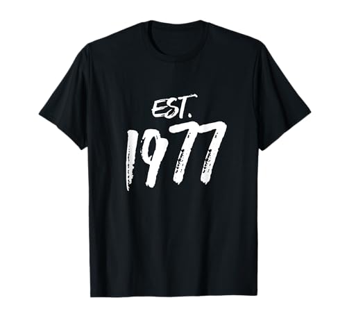 Comprar 1977 Feliz cumpleaños regalo Camiseta BlackFriday Ofertas 2024 | regaloscumple.com
