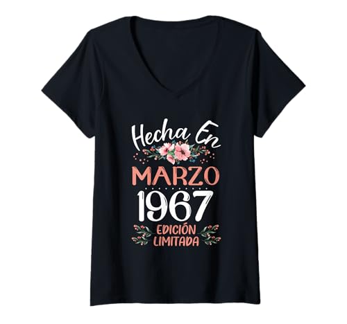 Consigue ahora Hecha En Marzo 1967 Mujer Regalo BlackFriday 57 Años Cumpleaños Camiseta Cuello V Rebajas 2024 | regaloscumple.com