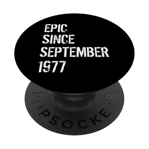 Consigue ahora 47 Cumpleaños Hombres Mujeres Nacidos Septiembre 1977 PopSockets PopGrip BlackFriday Intercambiable Ofertas 2024 | regaloscumple.com