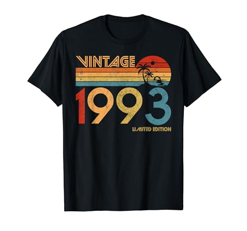 Comprar Vintage 1993 Ideas para regalar Edición Limitada Retro Cumpleaños 31 Años Camiseta Top Precio 2024 | regaloscumple.com